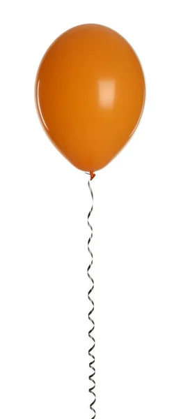 Orange Ballong Med Band Isolerad Vit — Stockfoto
