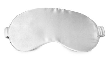 Hafif uyku maskesi beyaza izole edilmiş.