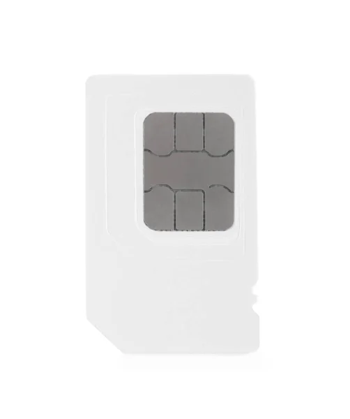 Nowoczesna Karta Mini Sim Izolowana Białym — Zdjęcie stockowe