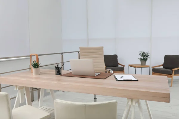 Intérieur Bureau Médical Moderne Avec Lieu Travail Médecin — Photo