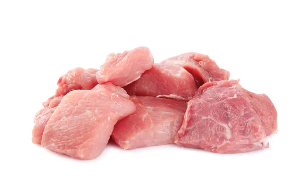 Cijfers Van Rauw Vlees Geïsoleerd Wit — Stockfoto