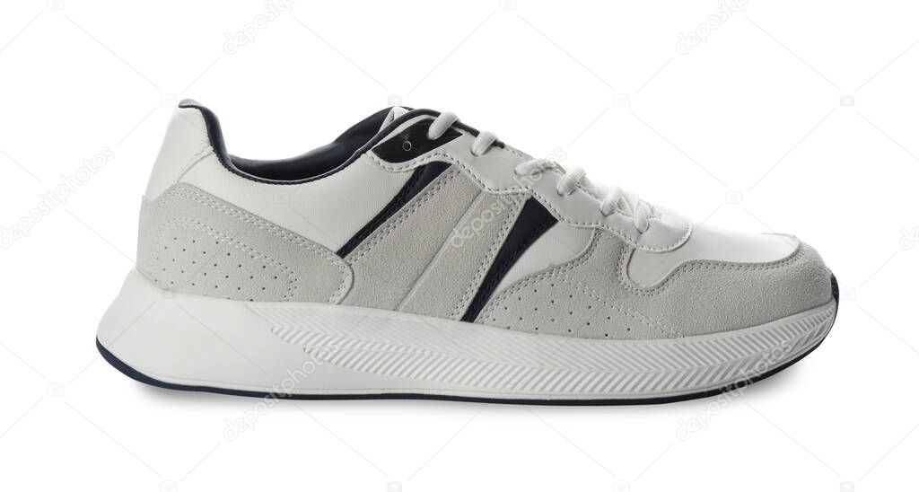 One new stylish sneaker isolated on white