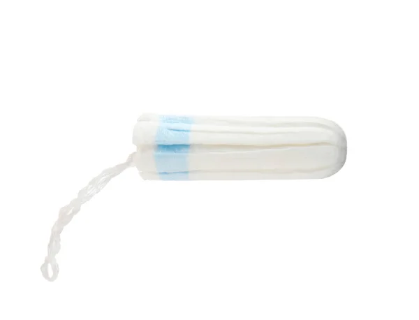 Bomullstampong Isolerad Vitt Hygienprodukt För Menstruation — Stockfoto