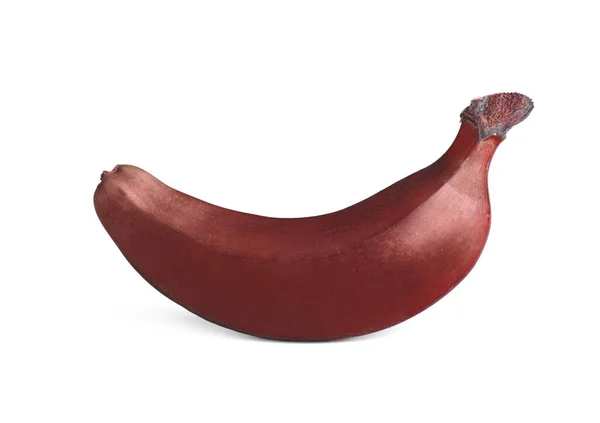 Smaklig Röd Baby Banan Isolerad Vit — Stockfoto