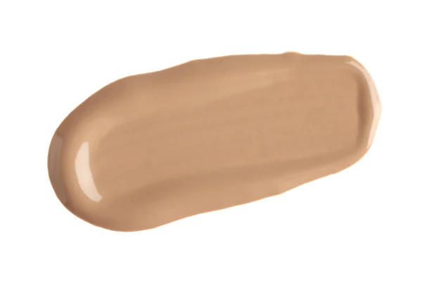 Smear Liquid Skin Foundation Isolated White Top View — Stock Photo, Image