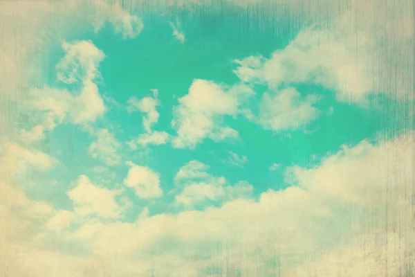 View Beautiful Sky Clouds Retro Style Filter Stock Picture