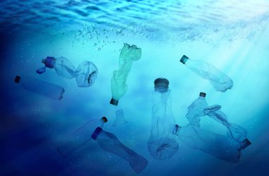 Okyanustaki plastik çöpler. Deniz kirliliği 