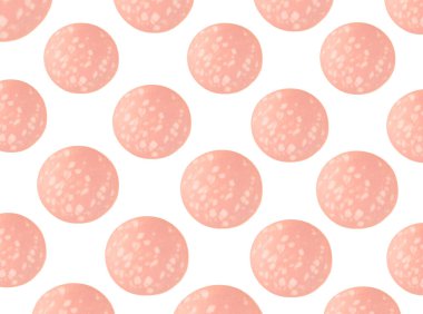 Beyaz arka planda lezzetli haşlanmış sosis dilimleri