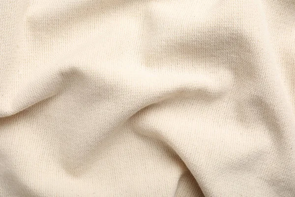 Beige Hemp Cloth Background Top View Natural Fabric — Stock Photo, Image