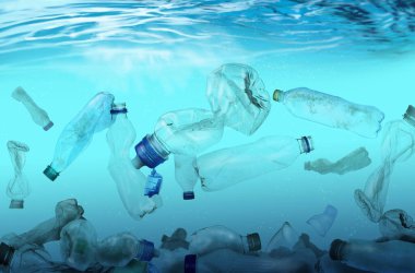 Okyanustaki plastik çöpler. Deniz kirliliği 