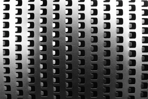 Modern Metal Grater Background Top View — Stock Photo, Image