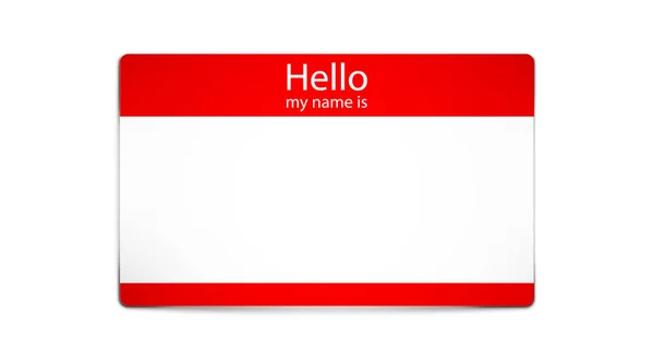 Card Text Hello Name White Background Illustration Mockup Design — Stock Photo, Image