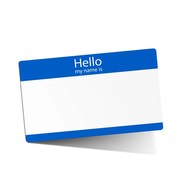 Card Text Hello Name White Background Illustration Mockup Design — Stock Photo, Image