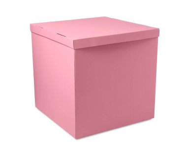 Beyaz kapaklı pembe hediye kutusu