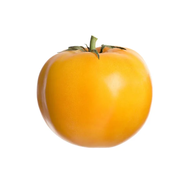 Färsk Mogen Gul Tomat Isolerad Vit — Stockfoto