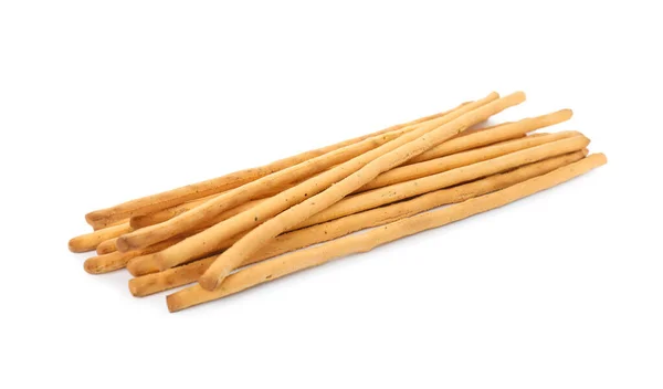 Frische Leckere Grissini Sticks Auf Weißem Hintergrund — Stockfoto