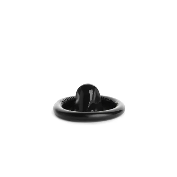 白に隔離された黒い塊 安全なセックス — ストック写真