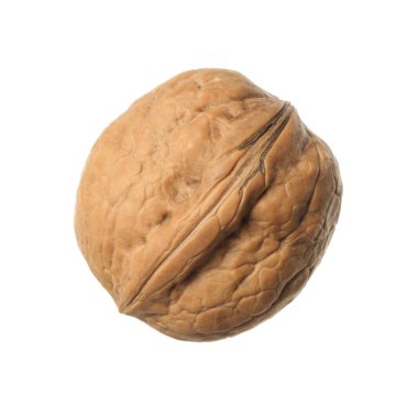 Kabuklu ceviz beyaza izole edilmiş.