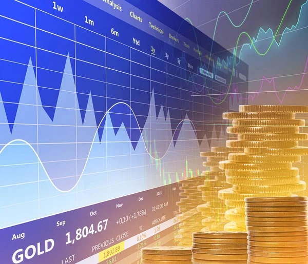 Elektronik Ticaret Platformu Istiflenmiş Madeni Paralar Borsa — Stok fotoğraf