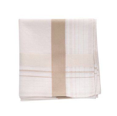 Beyaz üzerine izole edilmiş şık mendil, üst görünüm