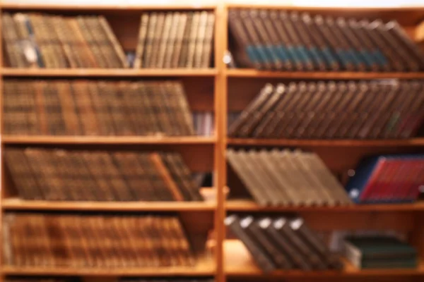 Blurred View Books Shelves Library — Stock Photo, Image