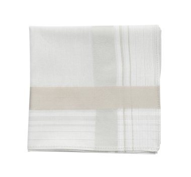 Beyaz üzerine izole edilmiş şık mendil, üst görünüm