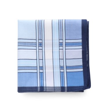 Beyaz üzerine izole edilmiş şık mendil, üst görünüm