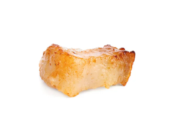 Savoureux Crépitement Frit Isolé Sur Blanc Saindoux Porc Cuit — Photo
