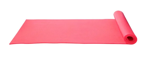 Φωτεινό Ροζ Στρώμα Κάμπινγκ Απομονωμένο Λευκό — Φωτογραφία Αρχείου