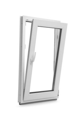 Yeni modern tek kaplama penceresi beyaza izole edildi