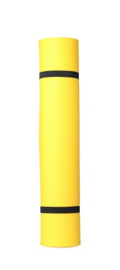 Sararmış kamp paspası beyazda izole edilmiş.