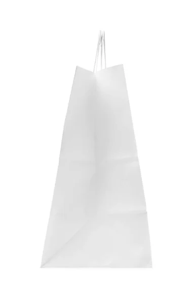 Empty Shopping Paper Bag Isolated White — Stock Photo, Image