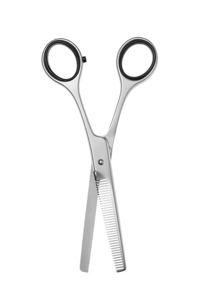 Professional Hairdresser Thinning Scissors Isolated White Haircut Tool — Stock Photo, Image