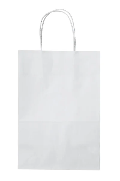 白色孤立的空购物袋 — 图库照片