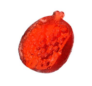 Beyaz üzerine izole edilmiş lezzetli nar şekerleri.