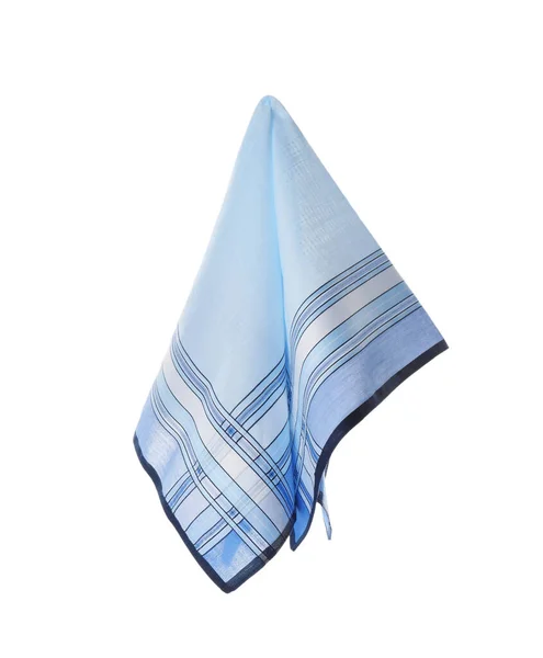 Neues Taschentuch Isoliert Auf Weiß Stilvolles Accessoire — Stockfoto