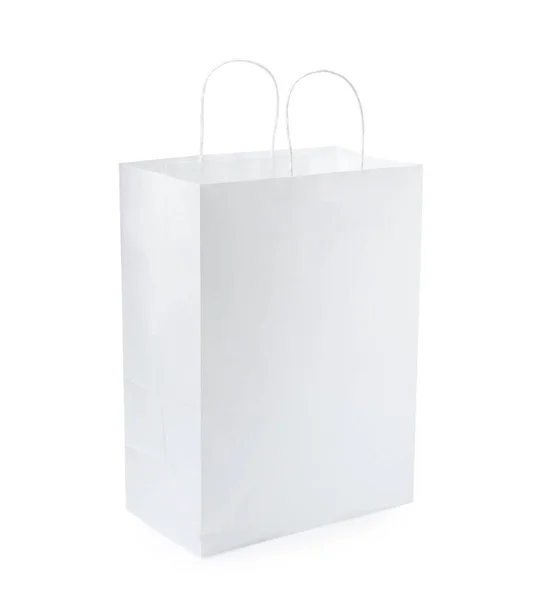 Saco Papel Comercial Vazio Isolado Branco — Fotografia de Stock