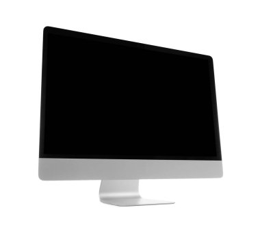 Boş ekran üzerinde beyaz izole ile modern bilgisayar