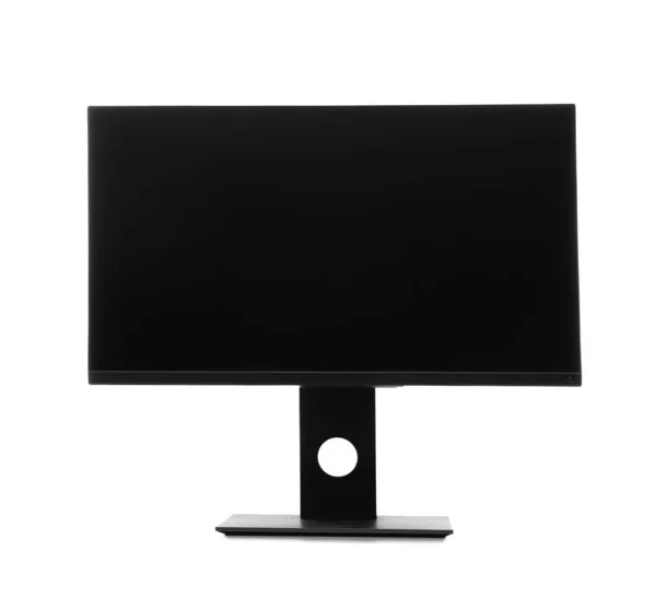 Modern Computer Monitor Blank Screen Isolated White — Stock Photo, Image