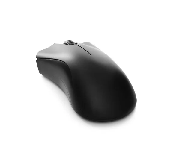 Black Corded Computer Mouse Isolated White — Stock Photo, Image