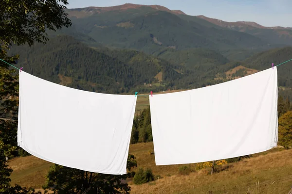 Πλυντήριο Ρούχων Καρφίτσες Ρούχων Απευθείας Σύνδεση Εξωτερικούς Χώρους — Φωτογραφία Αρχείου