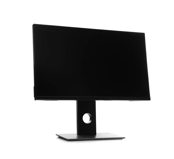 Modern Computer Monitor Blank Screen Isolated White — Stock Photo, Image