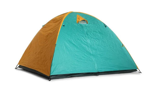 Tente Camping Colorée Lumineuse Sur Fond Blanc — Photo