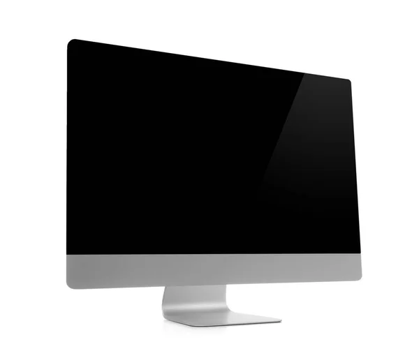 Modern Computer Blank Screen Isolated White — Stock Photo, Image