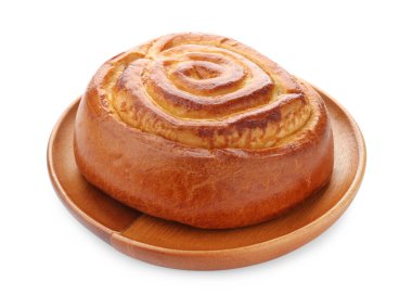 Lezzetli çörekler beyazda izole edilmiş. Ev yapımı pasta.