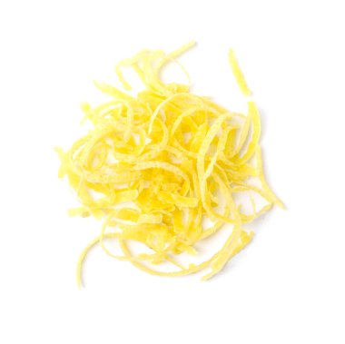 Limon lezzeti yığını beyaza izole edilmiş, üst manzara