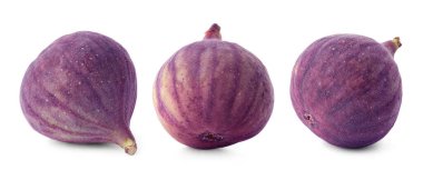 Taze incirler beyazda izole edilmiş. Tatlı meyve