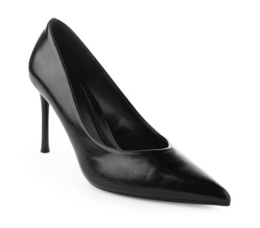 Yüksek topuklu şık, beyaz ayakkabılar.