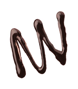 Beyaz, üst görünümde izole edilmiş lezzetli erimiş çikolata örneği.