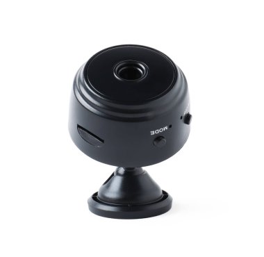 Modern gizli casus kamerası beyaza izole edilmiş.